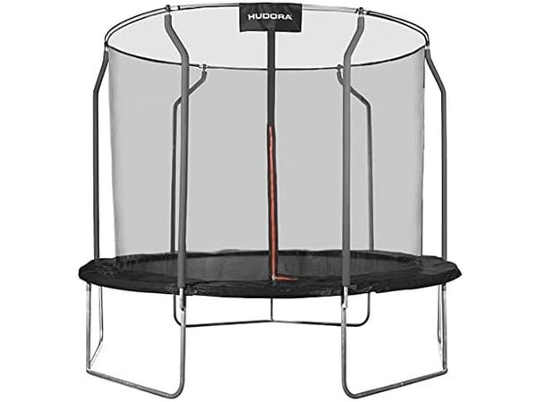 [OUTLET] - HUDORA 300V, Trampoline over bakken, Rund, 120 kg, Safety net, Montering nødvendig, Sort, Rød