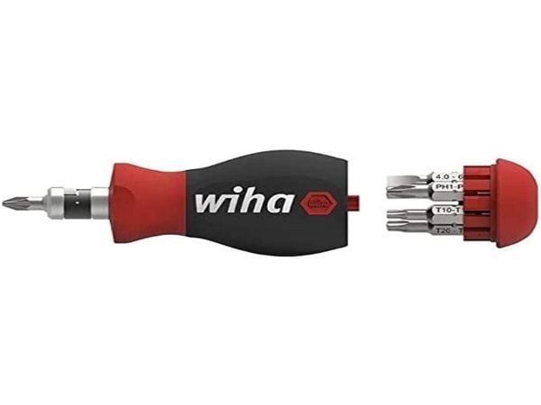 Wiha Stubby Bit -ruuvinväännin 8-osainen Unbrako, Ulkokuusikulma, Phillips Phillips ristisyvennys, Pozidriv ristisyvennys, Notch, TORX