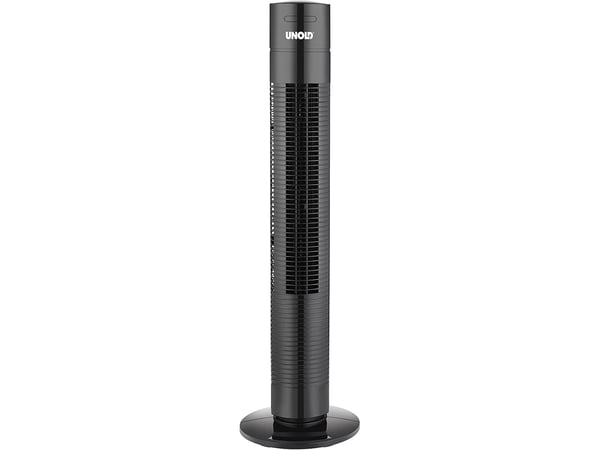 Unold 86955, Husholdningstårnvifte, Svart, Gulv, Plast, 75°, 7,5 timer
