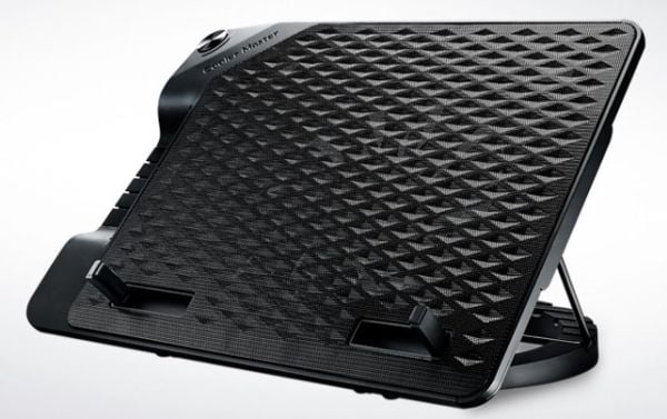 Cooler Master Notepal ERGOSTAND III - Notebookstativ - med 4-porters USB-hub, kjølevifte - 230 mm - svart