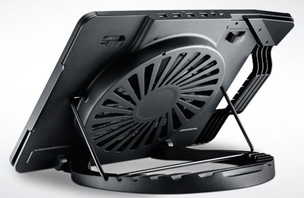 Cooler Master Notepal ERGOSTAND III - Notebookstativ - med 4-porters USB-hub, kjølevifte - 230 mm - svart
