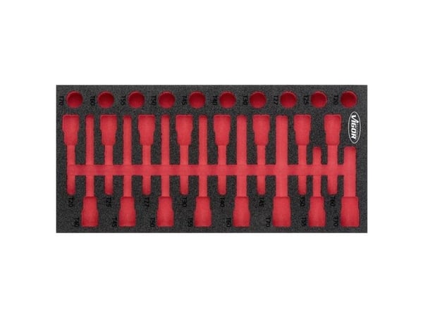 Vigor V5095-L, Skillesett, Svart, Rød, Skum, 393 mm, 188 mm, 35 mm