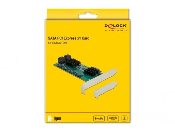 Delock - Lagringskontroller - SATA 6 Gb/s - lav profil - PCIe 2.0 x1