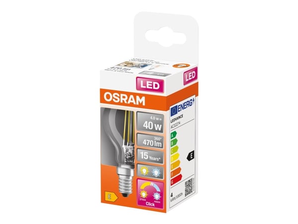 OSRAM LED STAR+ - LED hehkulamppu - muoto: P45 - kirkas viimeistely - E14 - 4 W (40 W vastaava) - luokka E - viileänvalkoinen/lämminvalkoinen valo ...