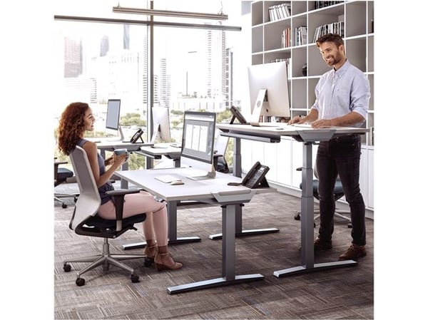 Fellowes Levado - Bordsben - silver bas
