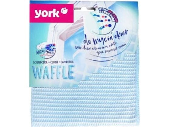 York mikrofiber duk för rengöring av fönster blå waffle (universell)