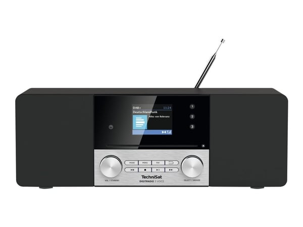 TechniSat DigitRadio 3 VOICE - Lydsystem - 2 x 10 watt - svart, sølv