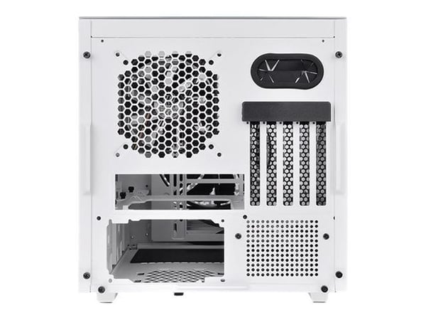 Thermaltake Divider 200 TG Air Snow - Micro case - micro ATX - sidepanel med vindu (herdet glass) - ingen strømforsyning (PS/2) - hvit - USB/lyd