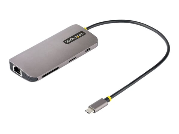 StarTech.com USB C moniporttisovitin, 4K 60Hz HDMI-video, 3 Pt 5Gbps USB-A-keskitin, 100W Power Delivery Pass-Through, GbE, SD/MicroSD, USB Type-C ...