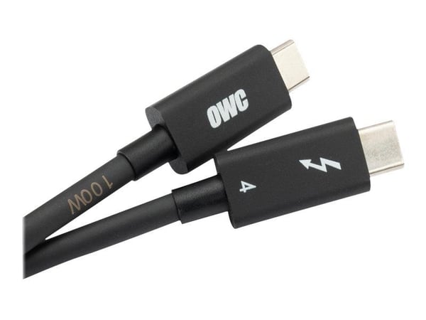 Other World Computing OWC - Thunderbolt-kabel - USB-C (M) till USB-C (M) - USB 3.2 Gen 2 / USB4 / Thunderbolt 3 / Thunderbolt 4 5 A - 1,0 m - 4K-st...