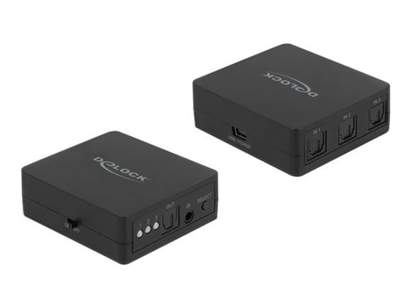 Delock - Lydsvitsj - 3 x SPDIF - stasjonær