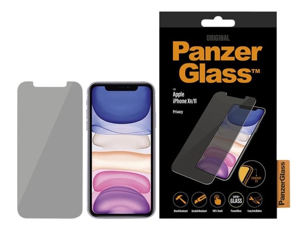 PanzerGlass™ | Classic-Fit - Skjermbeskyttelse for mobiltelefon - Privacy Edition | Apple iPhone XR/iPhone 11