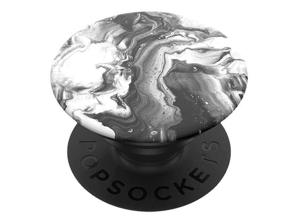 PopSockets PopGrip - Fingergrepp/vikbart ställ för mobiltelefon - utbytbar - Ghost Marble