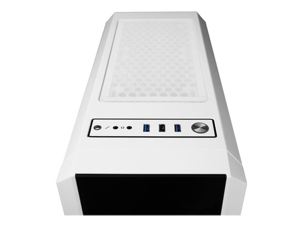 Chieftec SCORPION 3 - Tower - ATX - sidepanel med vindu (herdet glass) - ingen strømforsyning (ATX) - hvit - USB/lyd