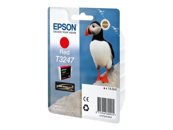 Epson T3247 Red, Väriainepohjainen muste, 14 ml, 980 sivua, 1 kpl