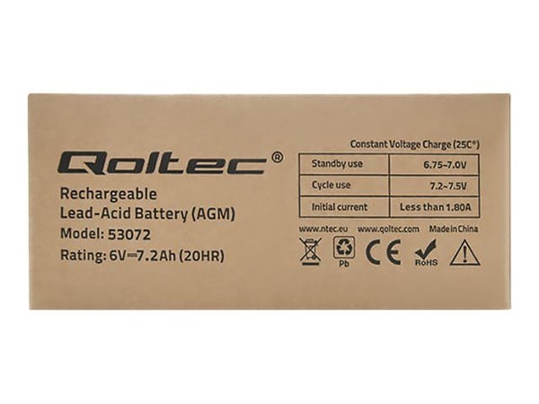 Qoltec - UPS-batteri - 1 x batteri - blysyre - 7.2 Ah