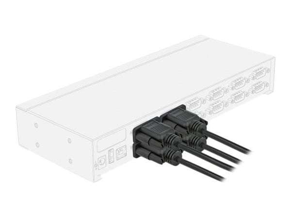 Delock - Null modem-kabel - DB-9 (hunn) til DB-9 (hunn) - 1 m - tommelskruer - svart