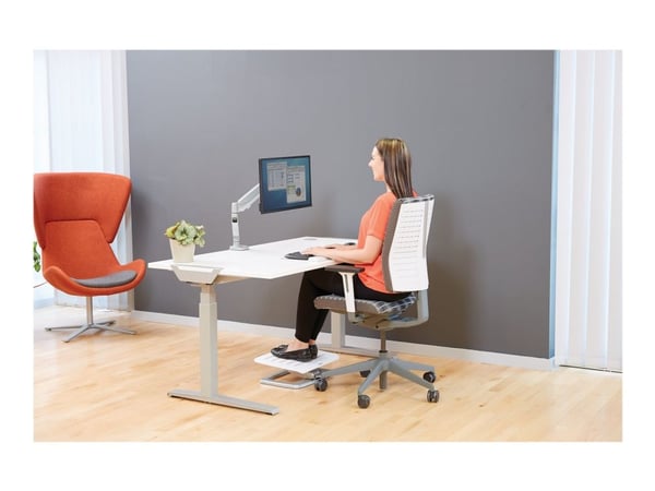 Fellowes Eppa - Monteringssett (skjermarm, gassfjær) - for Skjerm - stål - sølv, RAL 9023 - skjermstørrelse: 39" - klemmemonterbar, malje