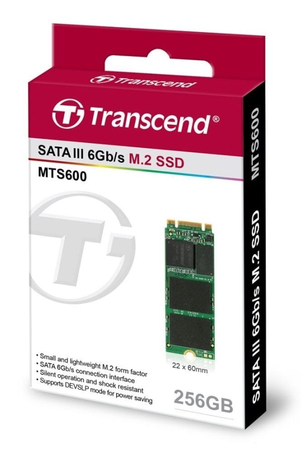 Transcend MTS600 - SSD - 256 GB - intern - M.2 2260 - SATA 6Gb/s