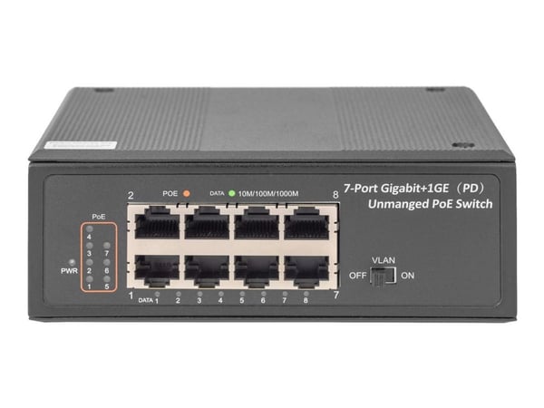 Digitus DN-651113, Hallitsematon, Gigabit Ethernet (10/100/1000), Power over Ethernet -tuki