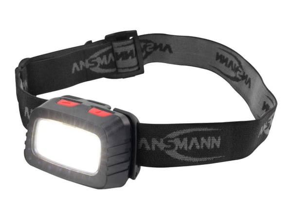 Ansmann HD200B, Taskulamppu otsanauhalla, Musta, Harmaa, Akryylinitriilibutadieenistyreeni (ABS), IP44, LED, 1 lamppua