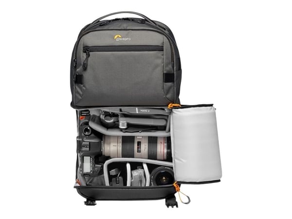 Lowepro Fastpack Pro BP 250 AW III - Ryggsekk for camera / lens / drone / notebook - PU coated fabric - grå - 15"