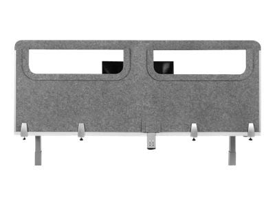 Bakker Elkhuizen - Partisjonsskjerm - desk-mountable (side) - 160 x 60 cm - lysegrå