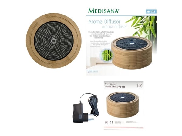 Medisana AD 625, Aromadiffusor i Bambus, 0,1 L, Strøm, 12 W, 100 - 240 V, 50 - 60 Hz