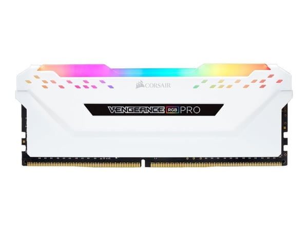 CORSAIR Vengeance RGB PRO - DDR4 - sett - 32 GB: 2 x 16 GB - DIMM 288-pin - 3200 MHz / PC4-25600 - CL16 - 1.35 V - ikke-bufret - ikke-ECC - hvit