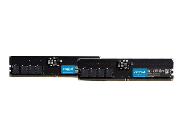 Crucial - DDR5 - modul - 16 GB - DIMM 288-pin - 4800 MHz / PC5-38400 - CL40 - 1.1 V - ikke-bufret - ECC
