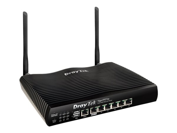 Draytek Vigor 2927ax - Trådløs ruter 6-porters svitsj - 1GbE - WAN-porter: 2 - Wi-Fi 6 - Dobbeltbånd
