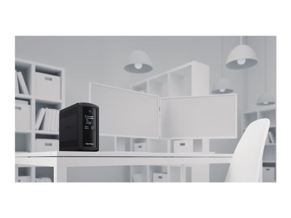 CyberPower Value Pro VP1000ELCD - UPS - AC 230 V - 550 watt - 1000 VA - RS-232, USB - utgangskontakter: 4 - svart