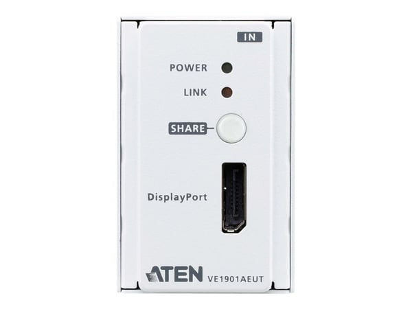 ATEN VE1901AEUT - Video/lyd/seriell-forlenger - sender - RS-232, DisplayPort, HDBaseT Lite - opp til 70 m