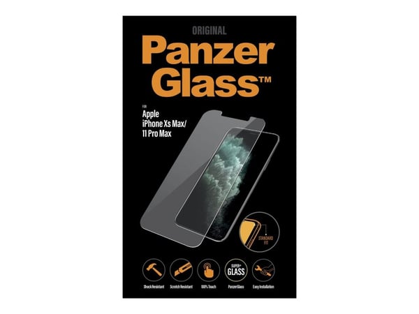 PanzerGlass - Skjermbeskyttelse for mobiltelefon - glass - 6.5" - krystallklar - for Apple iPhone 11 Pro Max, XS Max
