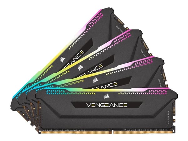 CORSAIR Vengeance RGB PRO SL - DDR4 - sett - 64 GB: 4 x 16 GB - DIMM 288-pin - 3200 MHz / PC4-25600 - CL16 - 1.35 V - ikke-bufret - ikke-ECC - svart