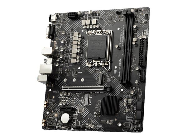 MSI PRO H610M-G DDR4 - Hovedkort - micro ATX - LGA1700-sokkel - H610 Chipset - USB 3.2 Gen 1 - Gigabit LAN - innbygd grafikk (CPU kreves) - HD-lyd ...