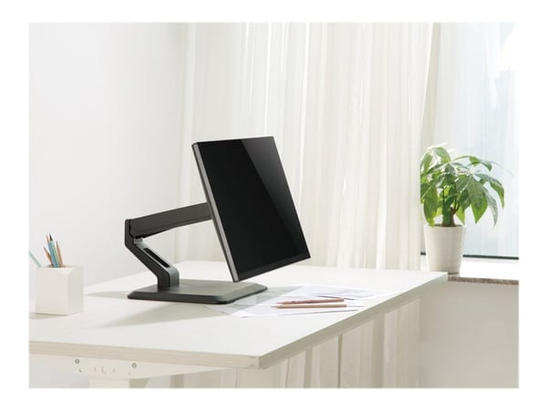 Multibrackets M Deskstand Touch Basic - Ställ - justerbar arm - för Allt-i-ett/LCD-skärm/pekskärm - stål, aluminium, plast - mattsvart - skärmstorl...