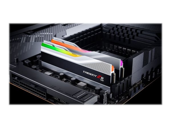 G.Skill Trident Z5 RGB - DDR5 - sett - 32 GB: 2 x 16 GB - DIMM 288-pin - 6400 MHz / PC5-51200 - CL32 - 1.4 V - ikke-bufret - ikke-ECC - metallic sølv