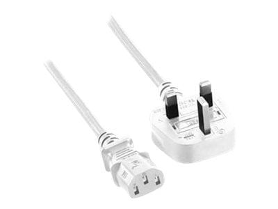 Microconnect PE090420W, 2 m, Virtapistoke tyyppi G, C13 liitin, 10 A