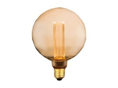 EGLO E27 LED G125 amberfarget glød dekorasjonslampe med varmt hvitt lys
