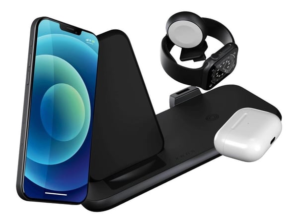 Zens Aluminium Series 4 in 1 - Trådløst ladestativ + AC-strømadapter - 45 watt - Apple Fast Charge, FC (USB) - på kabel: USB-C - hvit Zens Aluminium Series 4 in 1 - Trådløst ladestativ + AC-strømadapter - 45 watt - Apple Fast Charge, FC (USB) - på kabel: USB-C - hvit