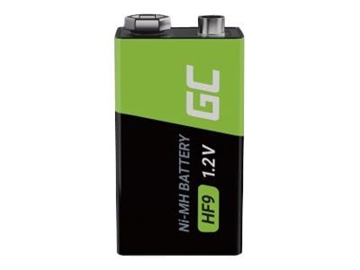Green Cell - Batteri 2 x 9V / HF9 - NiMH - (genopladelige) - 250 mAh - sort