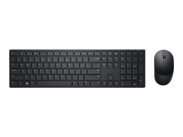 Dell Pro Keyboard and Mouse KM5221W - Retail Box - tastatur- og mussett - trådløs - 2.4 GHz - QWERTY - US International - svart - med 3 years NBD A...