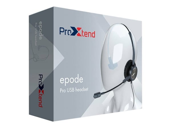 ProXtend Epode - Hodesett - on-ear - kablet - USB-A - svart