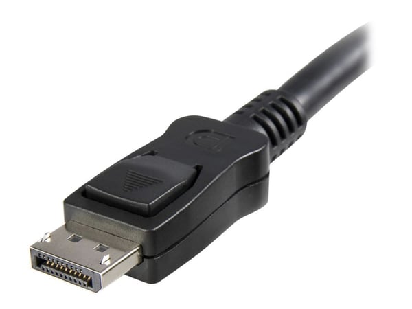 StarTech 1m DisplayPort 1.2 Cable with Latches M/M DisplayPort 4k - DisplayPort-kabel - DisplayPort (hann) til DisplayPort (hann) - 1 m - låst - svart