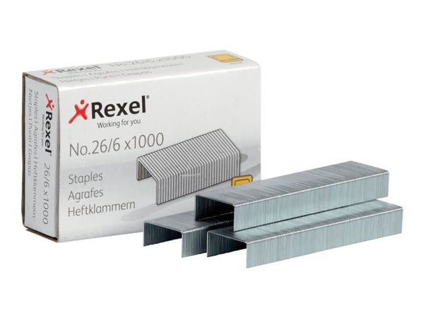 Rexel N:o 56 26/6 laatikko/1000 - (20 kpl)