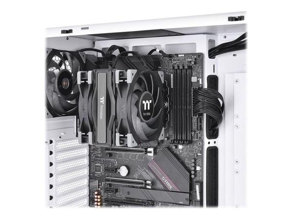 Thermaltake TOUGHAIR 510 - Prosessor luftkjøler - (for: LGA1156, AM2, AM2+, AM3, LGA1155, AM3+, FM1, FM2, LGA1150, LGA1151, AM4, LGA1200) - Alumini...