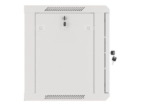 Lanberg WF01 64/66 V2 Series WF01-6409-00S - Skap - veggmonterbar - grå, RAL 7035 - 9U - 19"