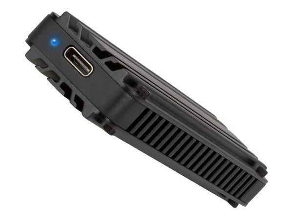 SilverStone MS12 - Förvaringslåda - M.2 - M.2 NVMe Card - USB 3.2 (Gen 2x2) - svart