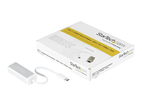 Startech USB-C till Gigabit-nätverksadapter - silver - Nätverksadapter - USB-C - Gigabit Ethernet - silver